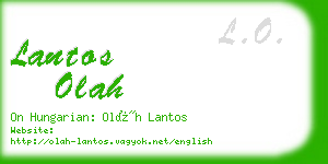 lantos olah business card